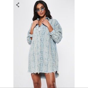 Blue Denim Oversized Shirt Dress